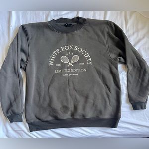White Fox city Escape Oversized Sweater Charcoal
